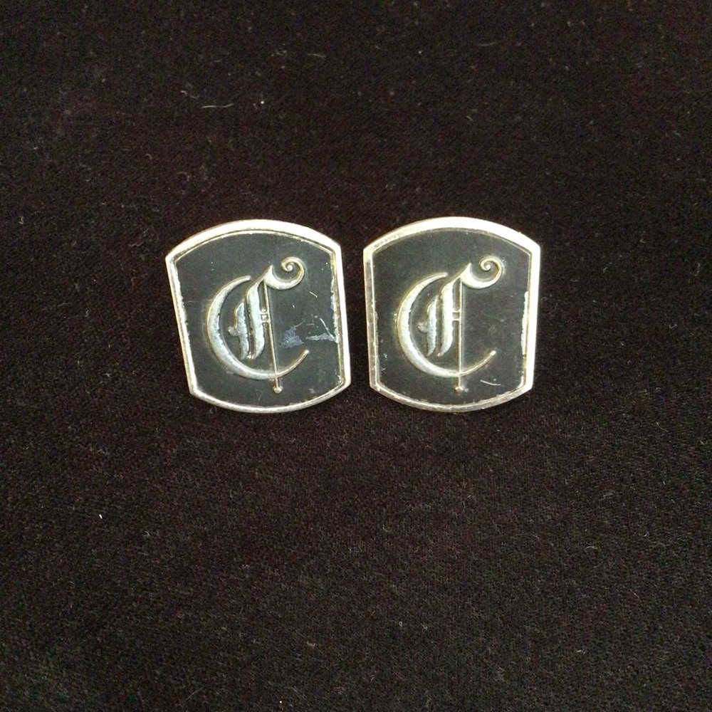 Silver and Black Cufflinks